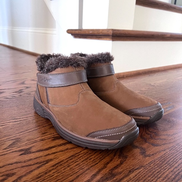 Orthofeet Siena Suede Leather Ankle Boots Brown Size 9.5 B Medium NEW - Picture 6 of 15